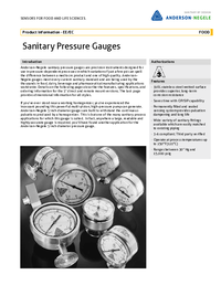 Thumbnail of document Data Sheet - EE/EC Homogenizer/Standard Pressure Gauge